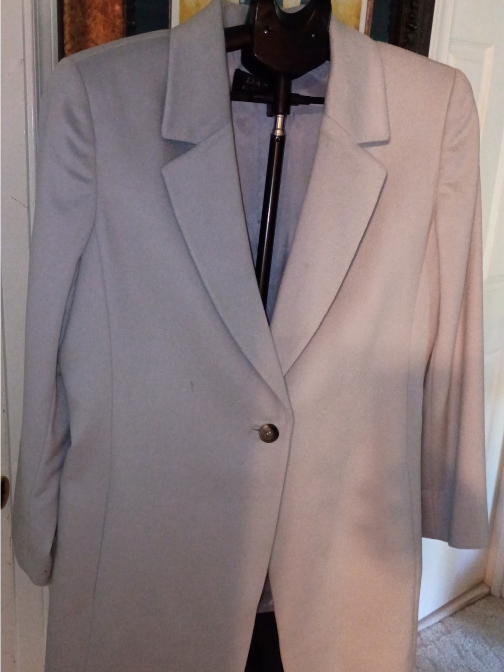Dana Buchman Light Gray Single-Button Blazer